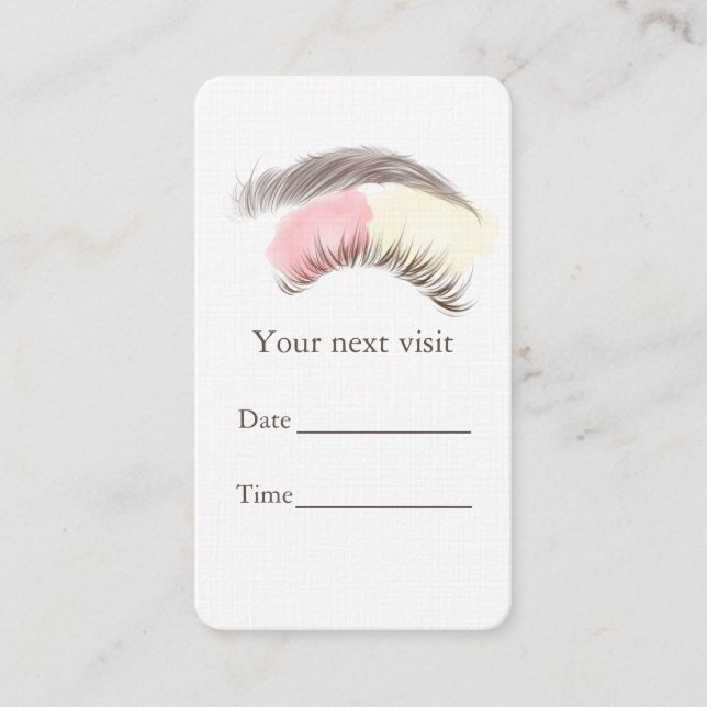 Microblading Brows Salon Appointment card (Front)