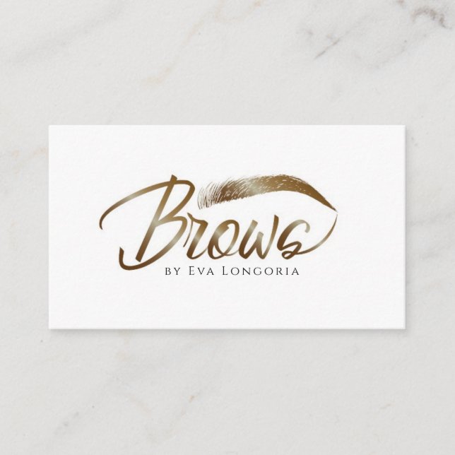 Microblading, Eyebrow Threading and Waxing Service Business Card (Front)