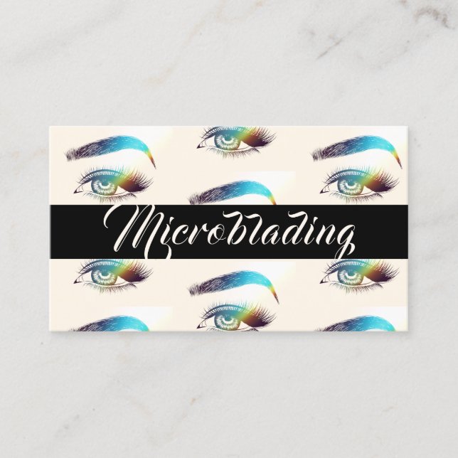 Microblading , Eyebrows, Tattoo, Permanent Makeup Business Card (Front)