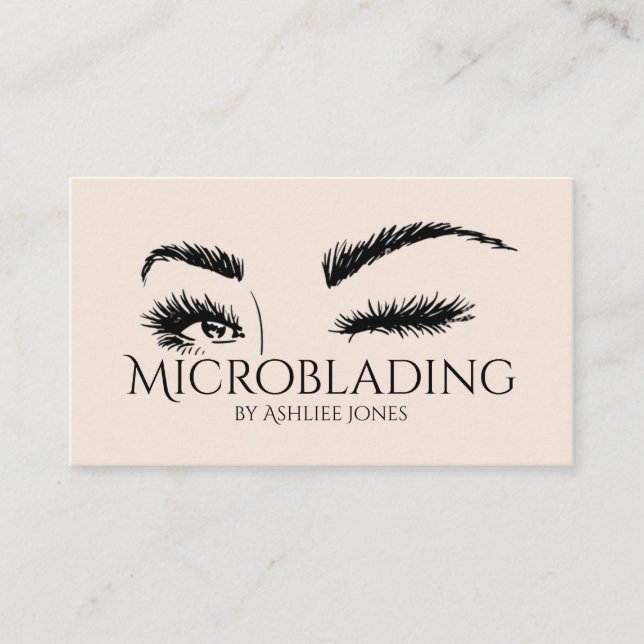 Microblading , Eyebrows, Tattoo, Permanent Makeup Business Card (Front)