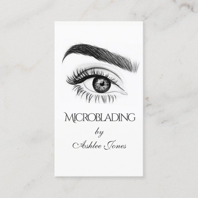 Microblading , Eyebrows, Tattoo, Permanent Makeup Business Card (Front)