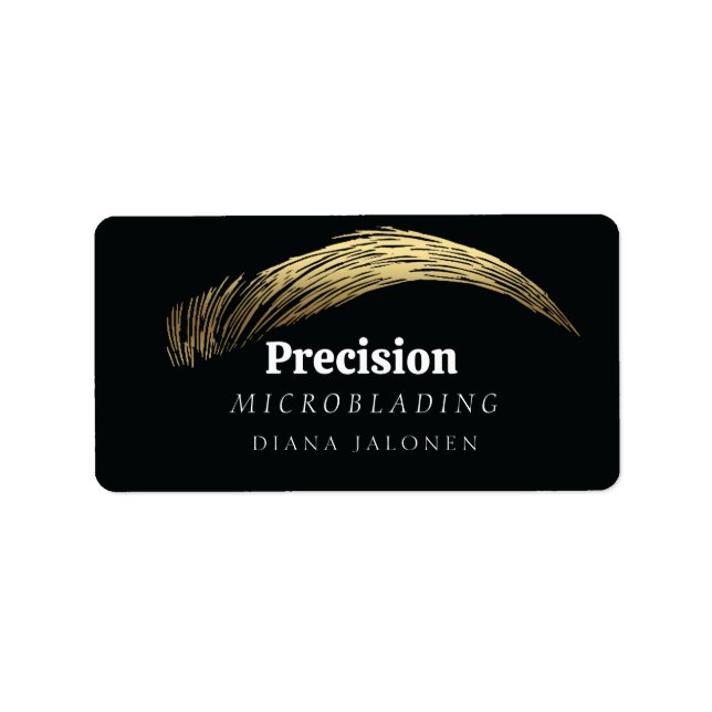 Microblading PMU Artist Salon Label (Front)