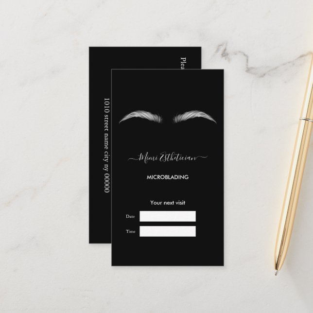 MICROBLADING Salon Appointment card (Front/Back In Situ)