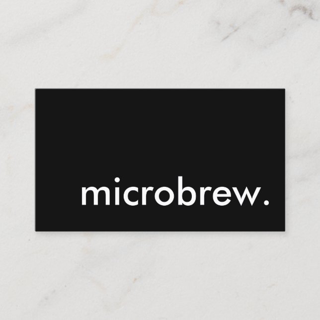 microbrew. business card (Front)