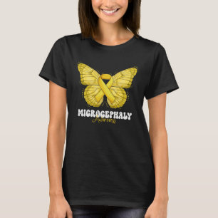 Microcephaly Awareness Month Yellow Ribbon Butterf T-Shirt