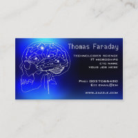 microchip circuits brain technology business card