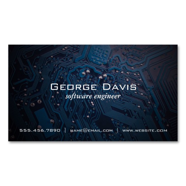 Microchip | Software Engineer Magnetic Business Card (Front)