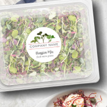 Microgreen Food Labels, Customise Your Name
