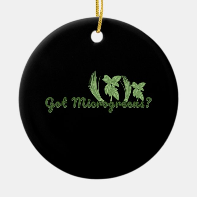 Microgreens Gardening Ceramic Tree Decoration (Front)