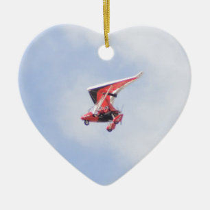 Microlight Aeroplane Ceramic Tree Decoration