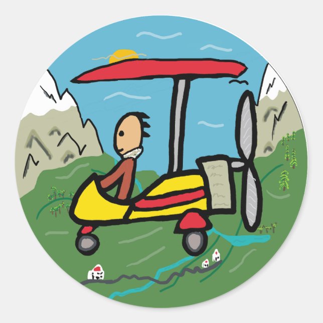 Microlight Classic Round Sticker (Front)