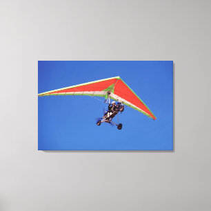 Microlight Flying In Sky, Western Cape Canvas Print