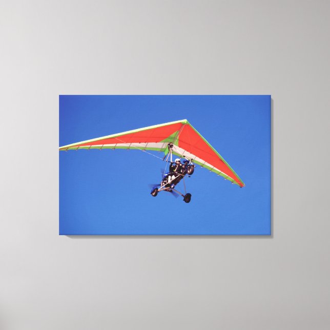 Microlight Flying In Sky, Western Cape Canvas Print (Front)