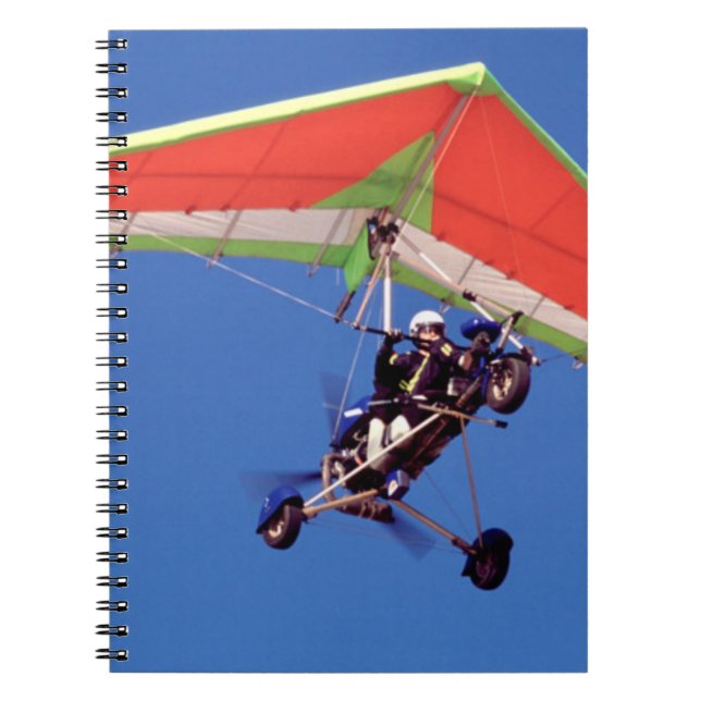 Microlight Flying In Sky, Western Cape Notebook (Front)