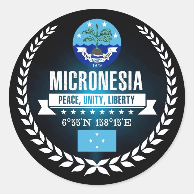 Micronesia Classic Round Sticker (Front)