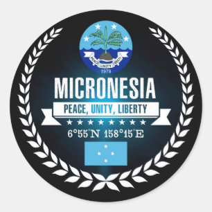 Micronesia Classic Round Sticker