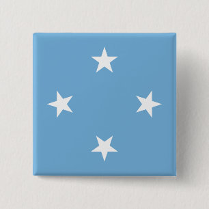 Micronesia Flag 15 Cm Square Badge