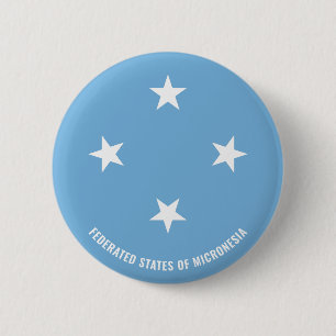 Micronesia Flag Charming Patriotic 6 Cm Round Badge