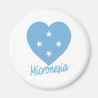 Micronesia Flag Heart Magnet