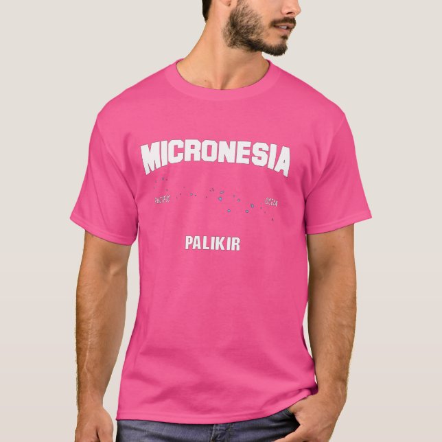 Micronesia Flag, Micronesia Map, Micronesian Natio T-Shirt (Front)