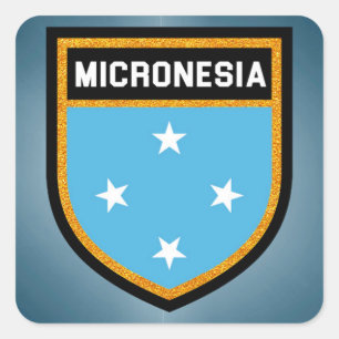 Micronesia Flag Square Sticker