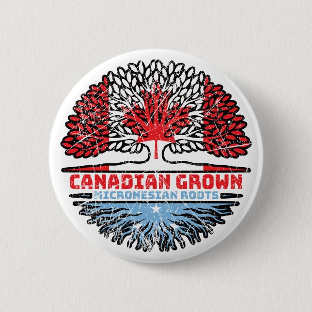 Micronesia Micronesian Canadian Canada Tree Roots 6 Cm Round Badge (Front)