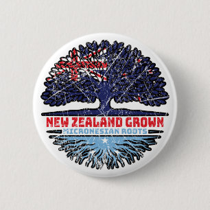 Micronesia Micronesian New Zealander New Zealand 6 Cm Round Badge