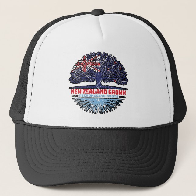 Micronesia Micronesian New Zealander New Zealand Trucker Hat (Front)