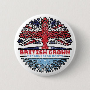 Micronesia Micronesian Uk United Kingdom British 6 Cm Round Badge