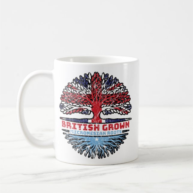 Micronesia Micronesian Uk United Kingdom British Coffee Mug (Left)