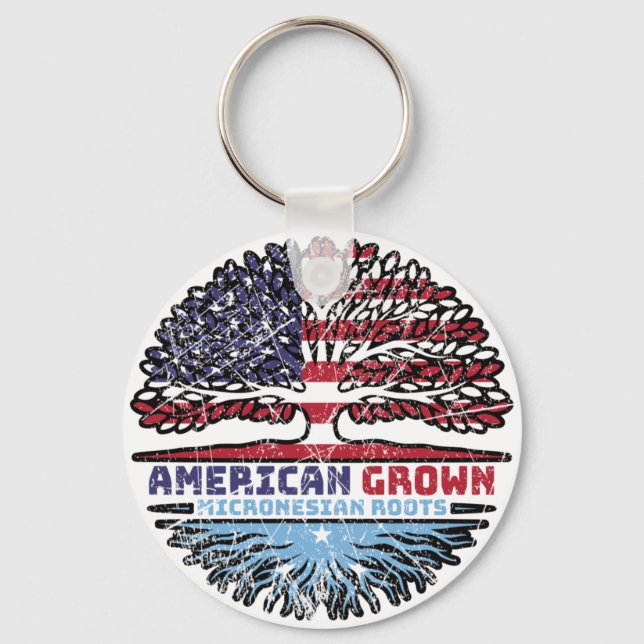 Micronesia Micronesian US American USA United Key Ring (Front)