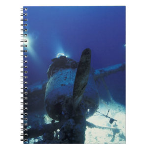 Micronesia, Palau, World Heritage Site. Divers Spiral Notebook