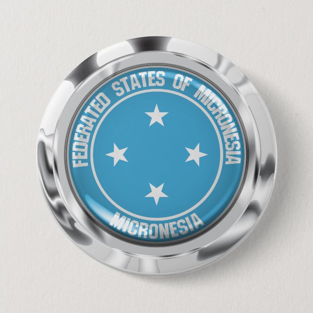 Micronesia Round Emblem 7.5 Cm Round Badge (Front)