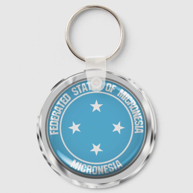 Micronesia Round Emblem Key Ring (Front)
