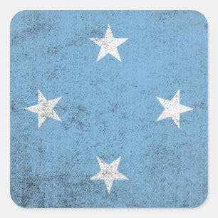 Micronesia Square Sticker