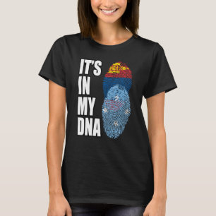 Micronesian And Mongolian Mix DNA Heritage Flag T-Shirt
