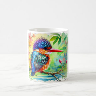 Micronesian kingfisher 030724AREF108 - Watercolor Coffee Mug