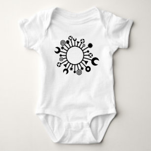 microorganism - Black Baby Bodysuit