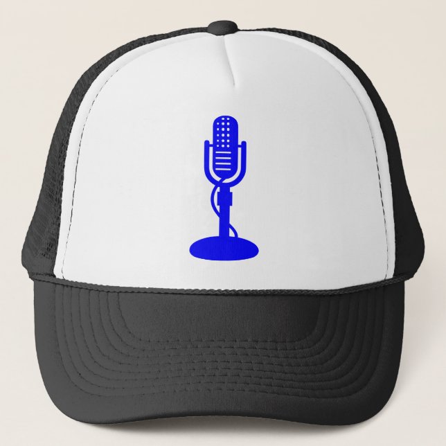 Microphone - Blue Trucker Hat (Front)