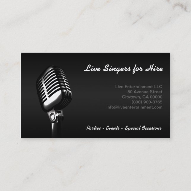 "Microphone" Business Card (Front)