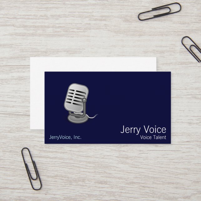 Microphone Business Card (Front/Back In Situ)