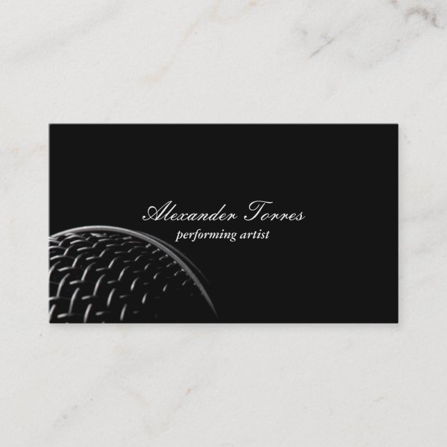Microphone Business Card (Front)