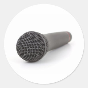 Microphone Classic Round Sticker