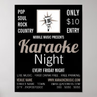Microphone Design, Karaoke Event Advertising
