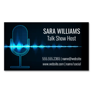 Microphone   Digital Sound Wave Magnetic Business Card