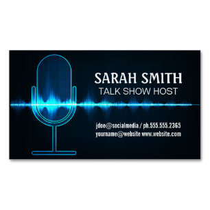 Microphone   Digital Sound Wave Magnetic Business Card