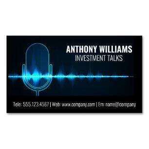 Microphone   Digital Sound Wave Magnetic Business Card