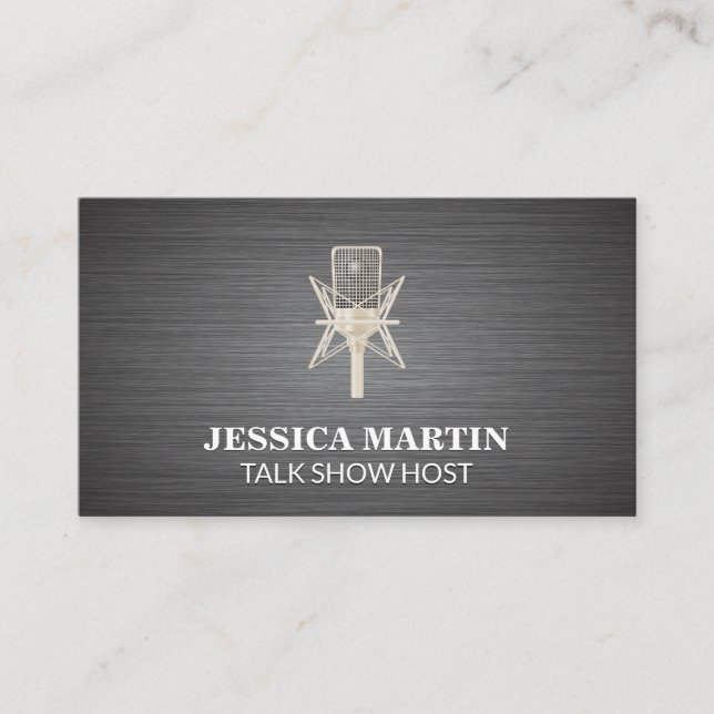 Microphone / Entertainment / Podcast Business Card (Front)