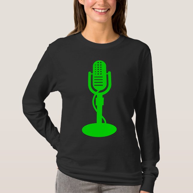 Microphone - Green T-Shirt (Front)