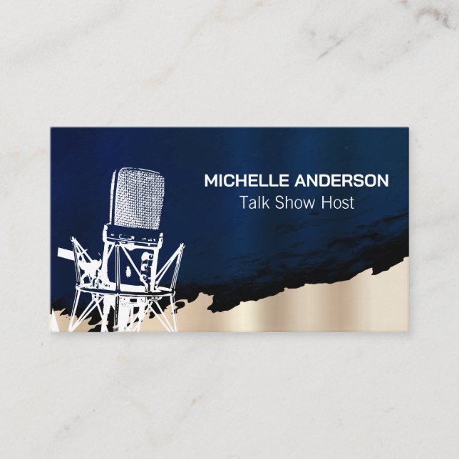 Microphone Image | Podcast Business Card (Front)